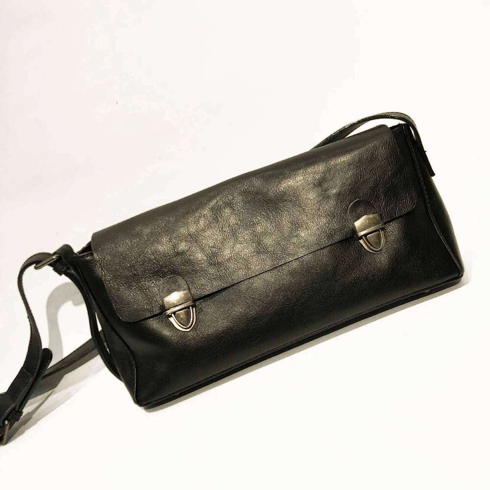 Genuine Leather Underarm Head Layer Vegetable Tanned Cowhide Vintage One-Shoulder Crossbody Women's Hand Tote Bag Suotong1110