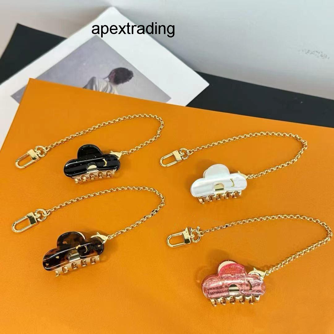 louiselies''vuttonliness viutonlies vittonlies Hair Clip Bag Charm Luxury Keychain Lovely Tiny Cute Key Ring For Women Charm Bag Holder Ornament Pendant Access N3LP