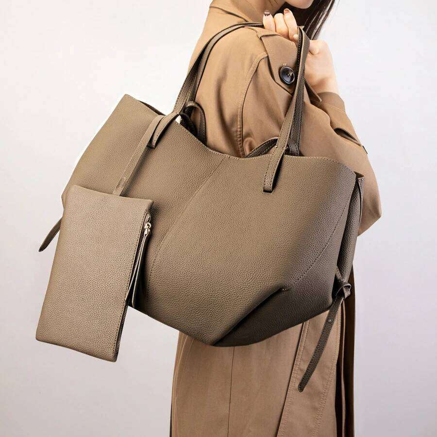 Top-Layer Cowhide Extra Tote New Niche Design Women's Handbag Commuting Fashion Large Capacity Shoulder Bag 251110