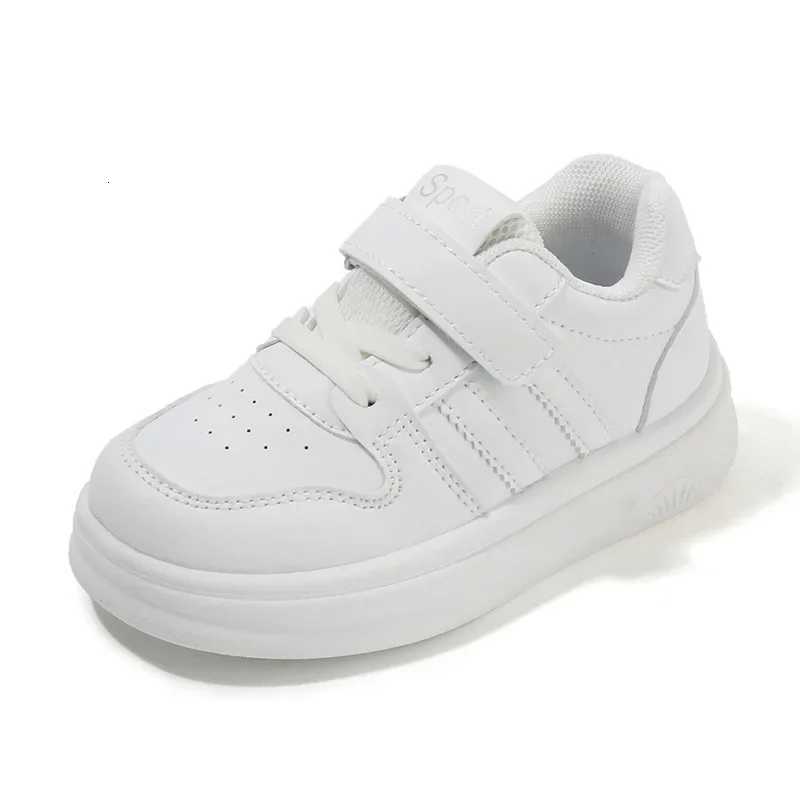 New Children Tennis Shoes Simple White Versatile Kids Sneakers for Girls PU Leather Boys Fashion Running Sneakers School CausalT251110