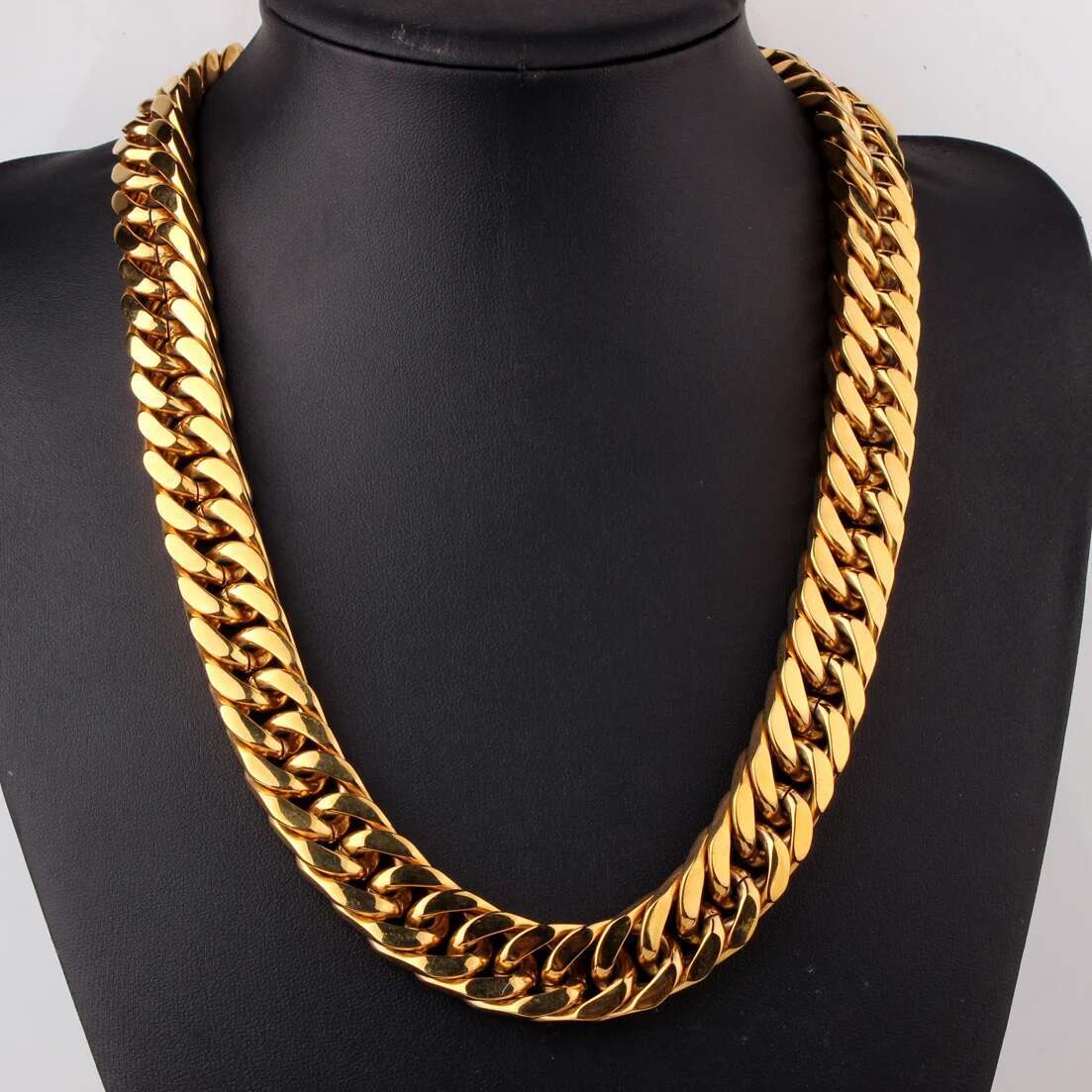 10/12/14/17mm wide 7-40 Heavy Men Boys Stainless Steel Curb Cuban Chain Necklace/Bracelet