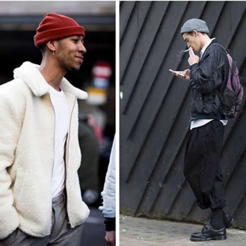 Hot Sale Daily SHORT Beanie Hat Unisex Sailor Style Winter Hat Men Women Ribbed Knitted Melon Cap True Letter Baggy HatXJ251110