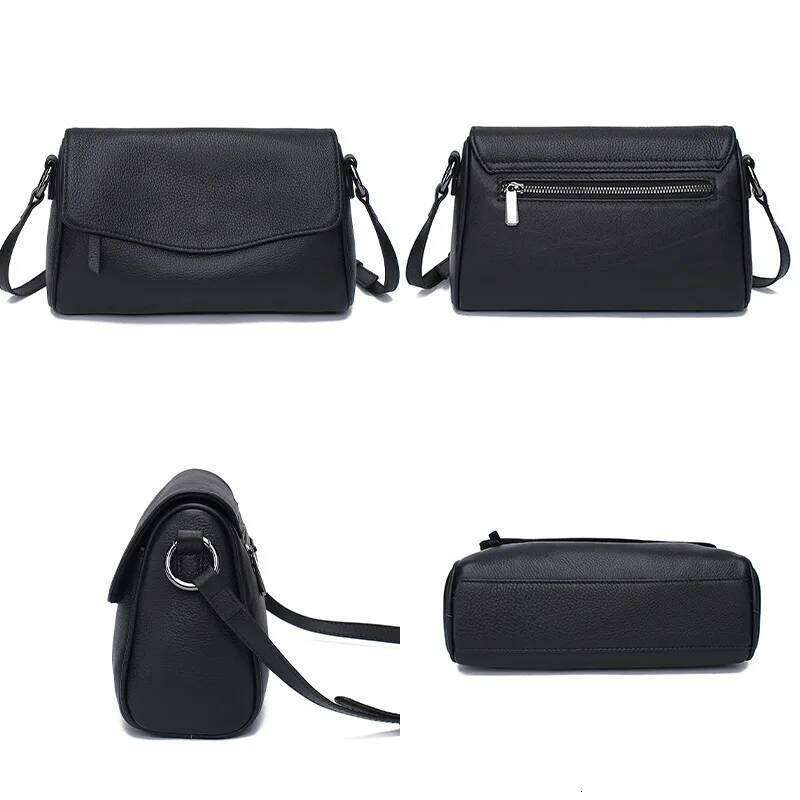 Genuine Top Grain Leather Crossbody Bag For Women 2025 - Multi-Pocket Vintage Shoulder Bag, Commuter Tote & Underarm Purse