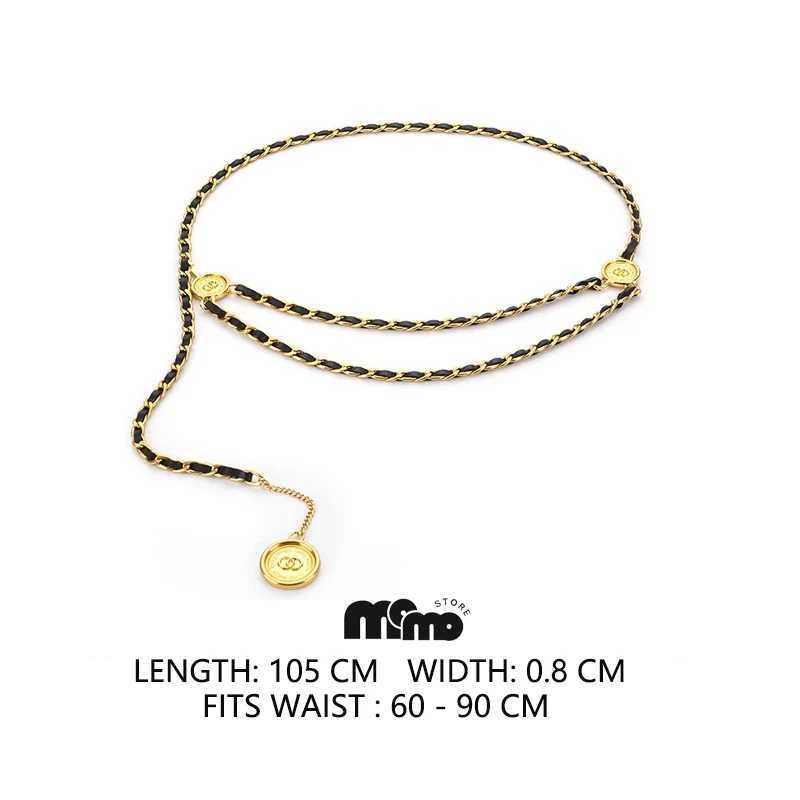 Fashionable and luxurious style belt dress pants accessories gold belt chain X250410