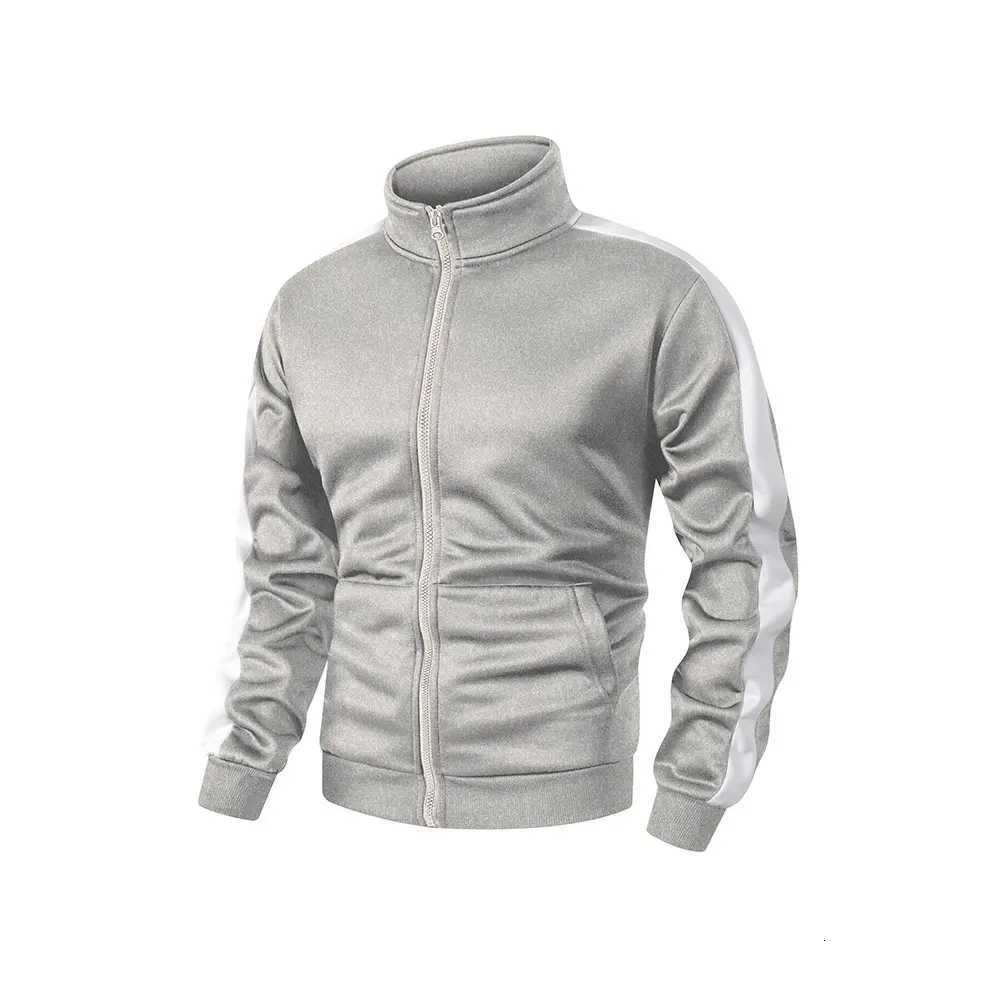 Mens Casual Tracksuit Sports Suit Set Zip Up Stand Collar Jacket Sweatpants 2PCS Outfit for Daily Streetwear Fall Winter W251110