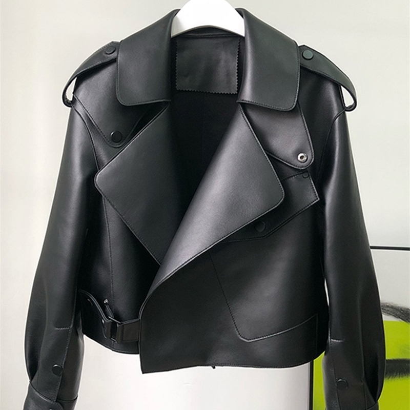 Fi Spring Autumn Women PU Leather Jacket Casual Lady Windproof Motorcycle Coat 251105
