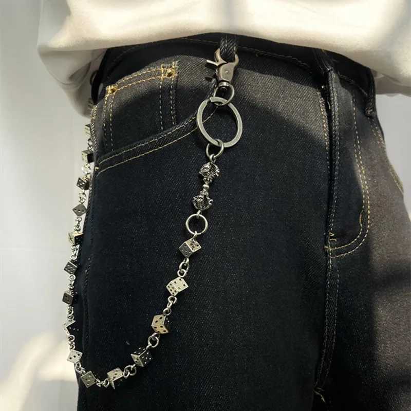 59CM Retro Punk D with Pants Waist Chain Mens Cool Jeans Chain Keychain Wallet Chain Gothic Bicycle Fashion Accessories X250410