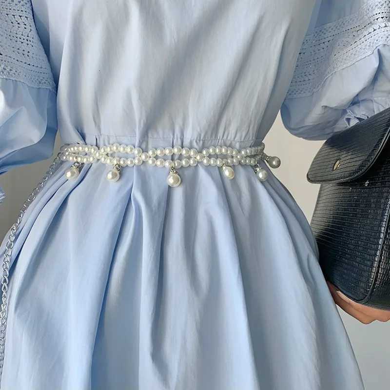 Big Pearl Waist Chain Wen Elastic Band Diamond Decoration Fully Matched Skin Fashionable Leisure Luxury Design Girls Gothic Style X250410