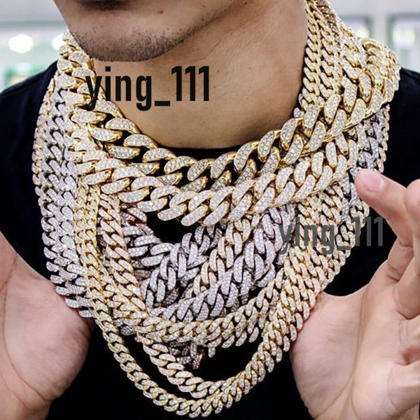 Fine Jewelry Hip Hop 925 Sterling Silver Vvs Moissanite Diamond Iced Out Miami Cuban Link Chain Necklace for Men