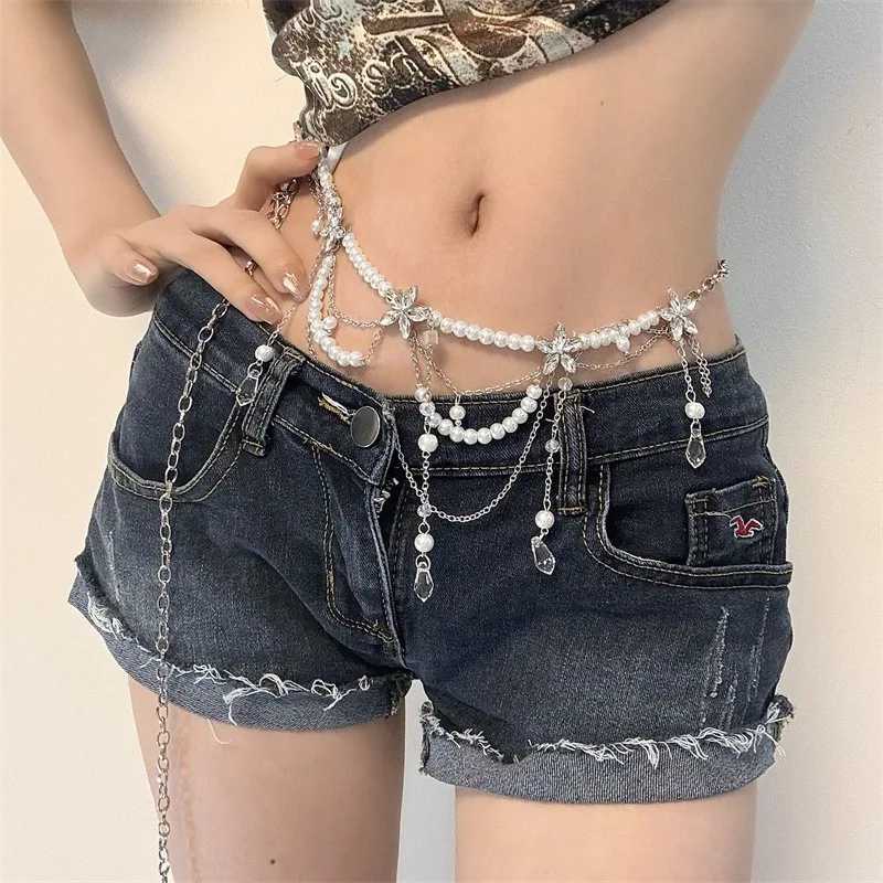 Jewelry Mtilayer Tassels Pearl Waist Chain Used for Stylish Retro Role Playing Body Accessories Party Retro Sexy Belt X250410