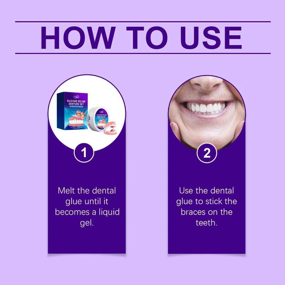 New Arrival Oralhoe silicone resin braces filling brackets adjustable upper and lower veneers comfortable whitening dentures Z250410