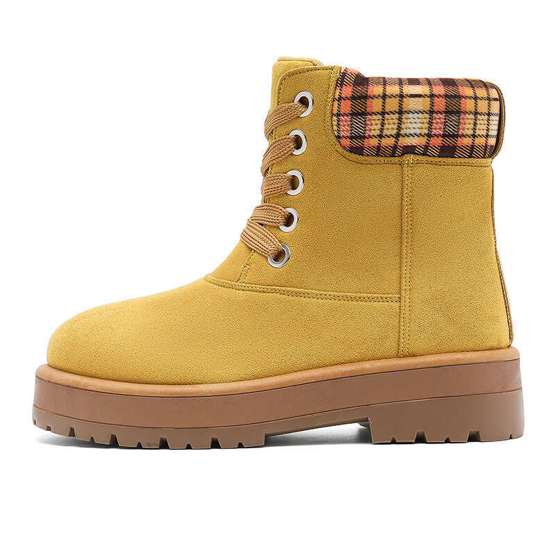 Petite 5cm Autumn Winter Outdoor Casual Martin Men Leather Round Toe Stylish Slim Fashion Short Boots YZ06