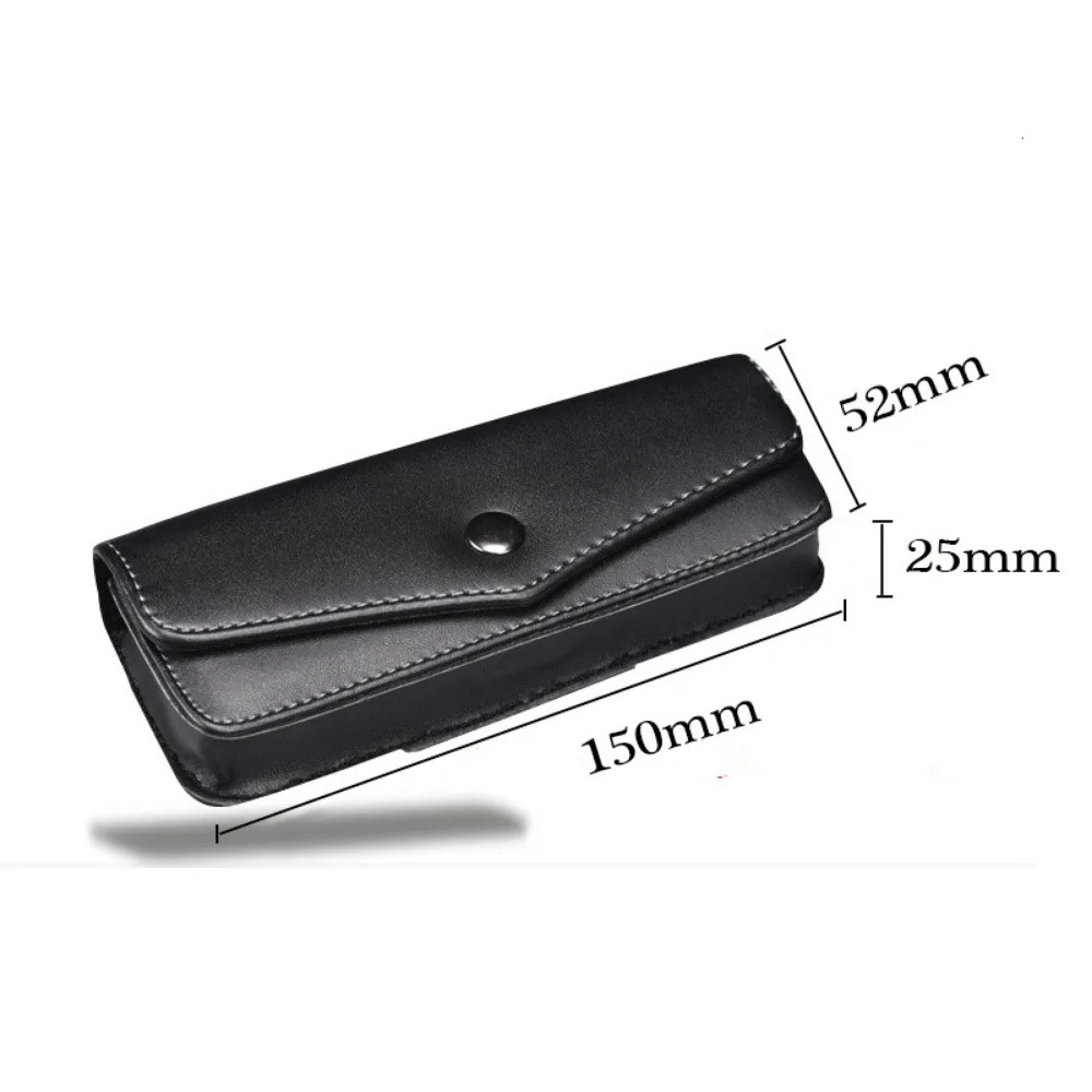 Wearable PU glasses case mens portable leather reading storage phone bag and tool carrying 250410