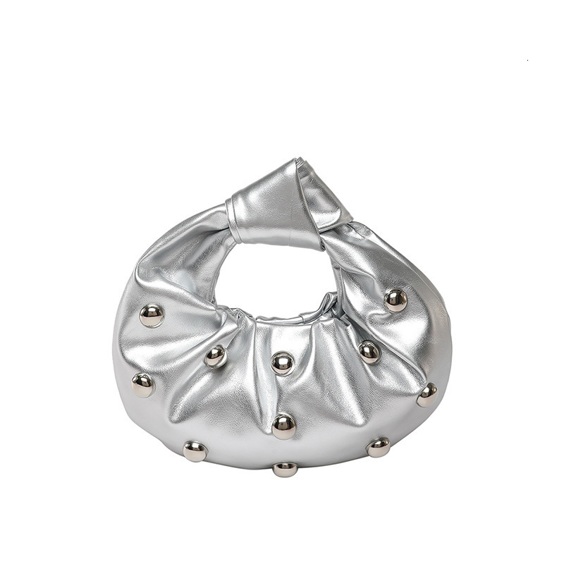 Trendy Underarm Bag Korean Style Fashion Rivet Shoulder Bag Women Versatile Pearl Handheld Dumpling Bag Trendy 251110