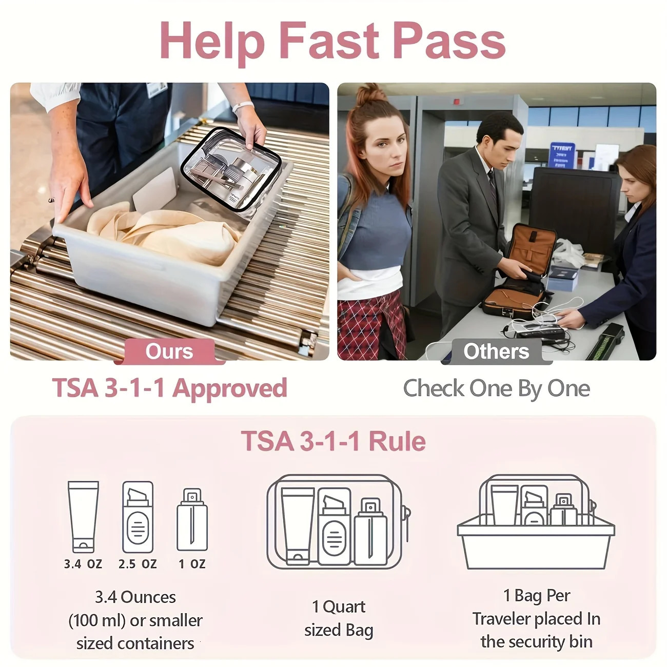 1pc Large Transparent Makeup Bag with Zipper Closure Spacious Cosmetic Organizer Lightweight Travel Toiletry Case PVC Makeup Bag 251110