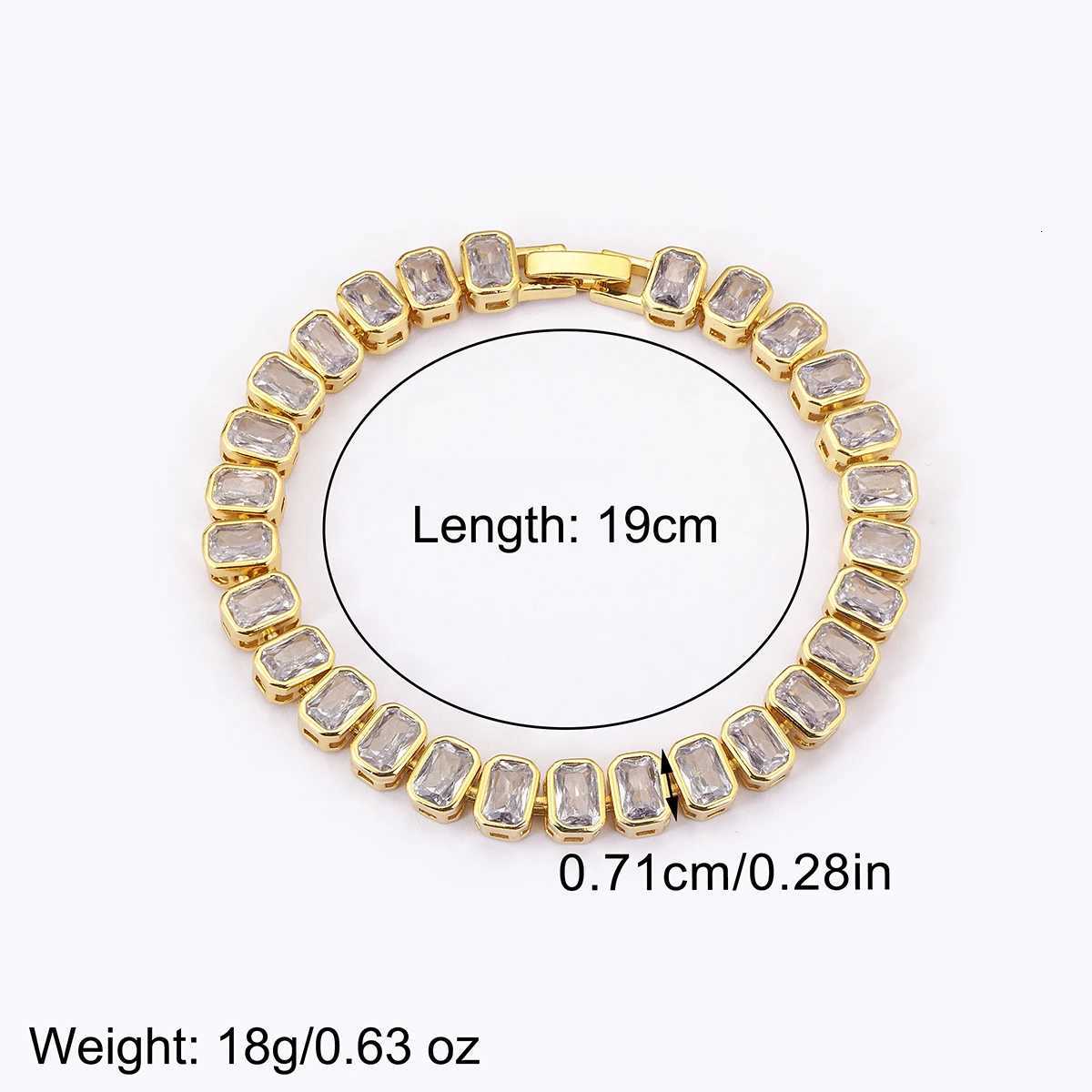 Nidin New Trendy Heart/Rectangular Shape Cubic Zirconia Charm Bracelets For Women Fashion Female OL Style Jewelry Birthday GiftsT251110