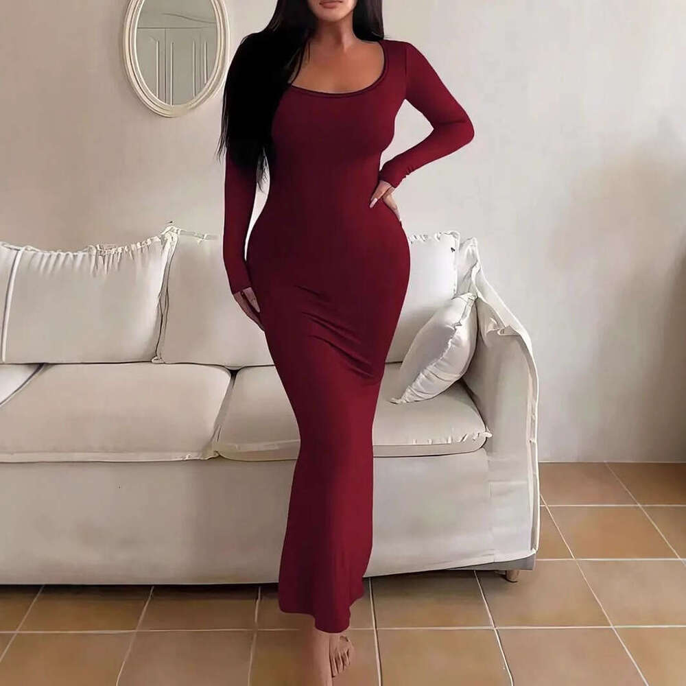2025 New European and American Cross-Border Spring Summer Independent Station Slim Fit Long Bodycon Tight-Fitting Mermaid Women's Dress