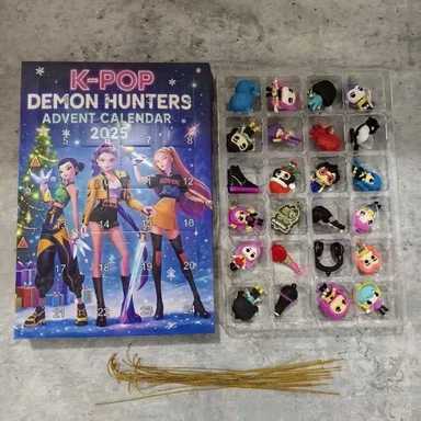 Kpop Demon Hunters Advent Calendar Huntrix Rumi Mira Zoey SAJA Boys Derpy Tiger New Years Decor Christmas Countdown Toys Gifts Z251110