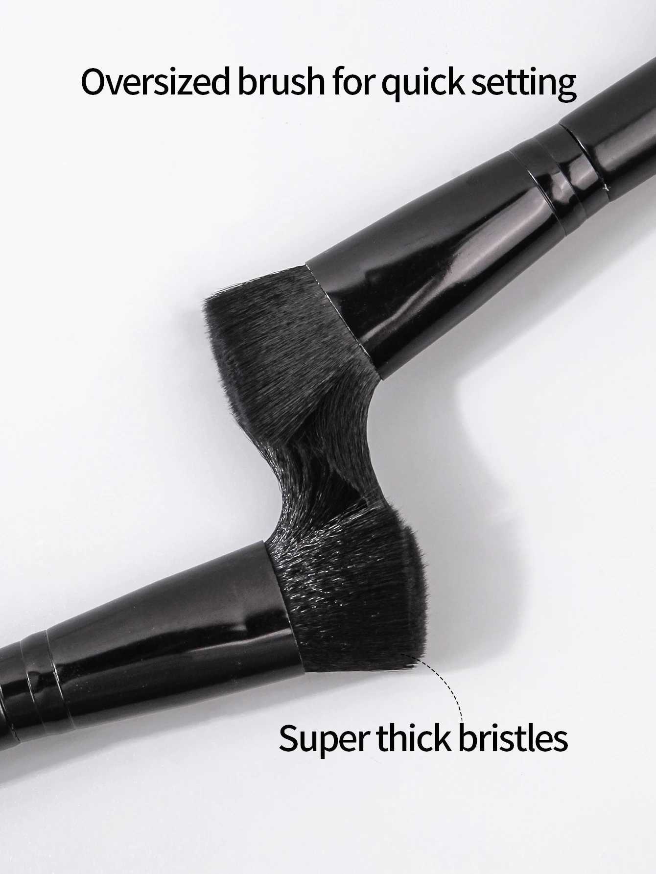 2025 Hot Sale 2Pcs All-Black Soft Bristle Blush Angled Contour Brushes Travel PortableHigh Value Non-Shedding for Daily Use L251110