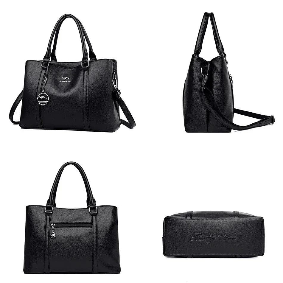 Genuine Women Bags High Quality Leather Shoulder Crossbody Messenger Tote Bag Large Handbag Purses 251110