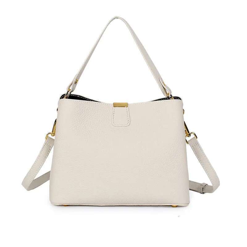 2025 Women's Genuine Leather Female New Bucket Handbag Lady Fashion Casual Shoulder Bag Crossbody Messenger For Girls
