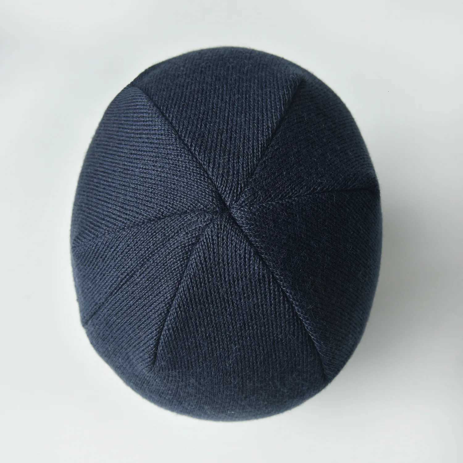 Mens Brimless Beanie Wool Winter Warm Knit Windproof Riding Thick Black Outdoor Woolen Dome Hat Wool Hat 4m873XJ251110