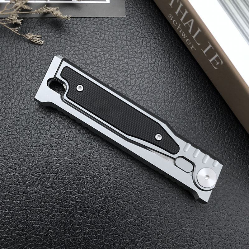 Gravity Aluminum Handle D2 Outdoor Folding Knife High Hardness Sharp Pocket Tool for Survival