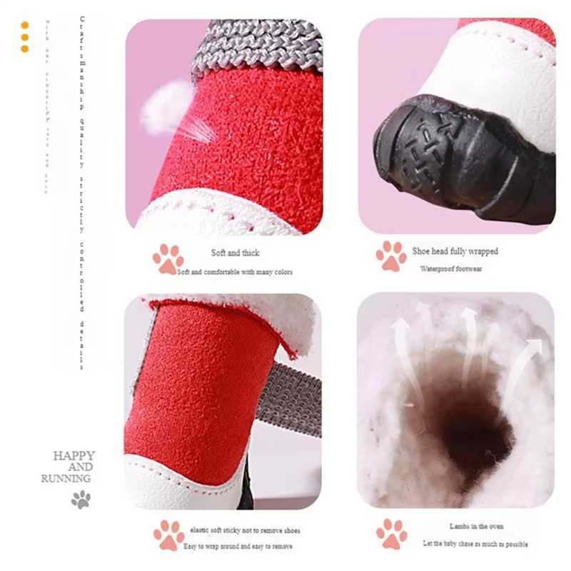New Arrival 4pcs dog shoes for winter comfort and warmth pet dog Chihuahua rain boots waterproof outdoor anti slip puppy sports shoes Z250409