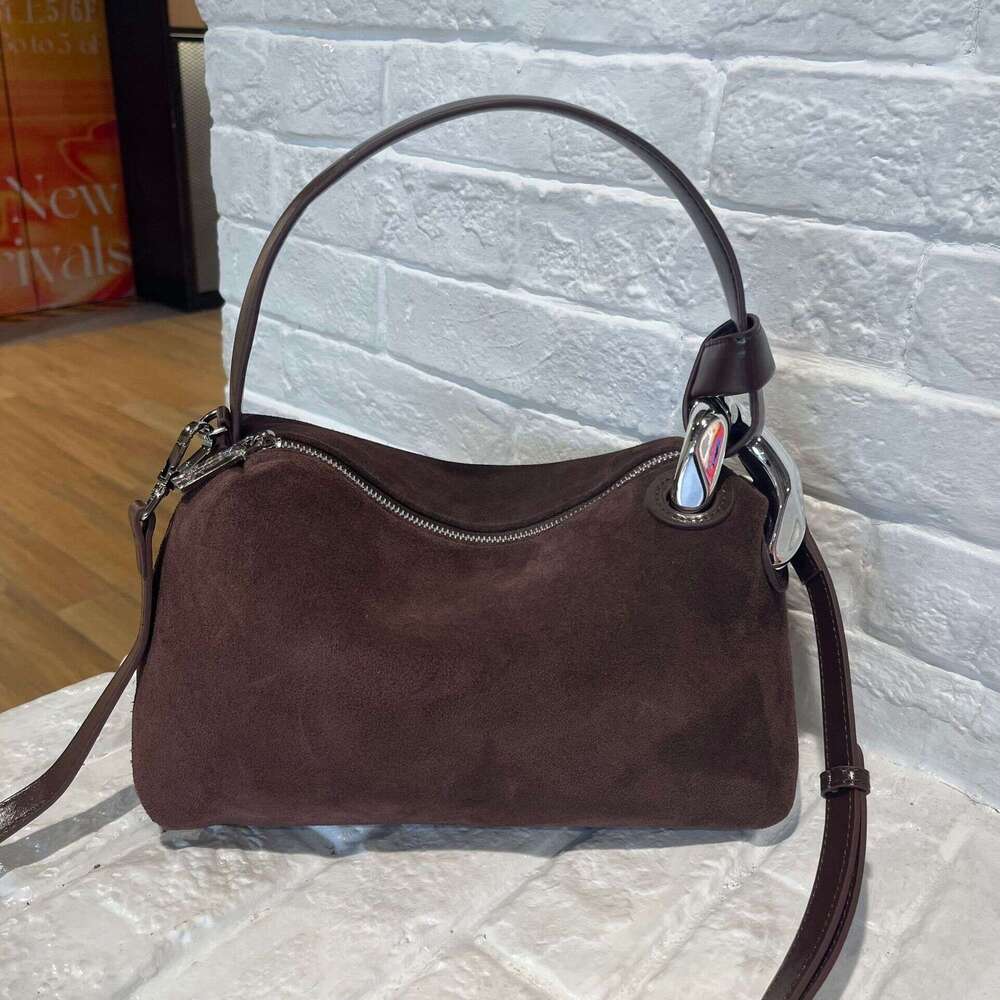 Luxury Bags Designer Autumn & Winter New Frosted Cowhide Tote Underarm Women's High End Large Capacity Commuter One Shoulder Cross Body Bag