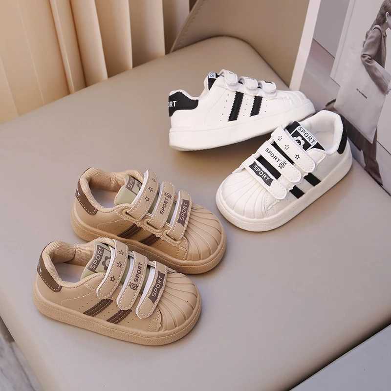 Childrens Sneakers 0-6 Years Old White Leather Breathable Boys Girls Casual Shoes Four Seasons Soft Non-slip Kids Walking ShoesT251110