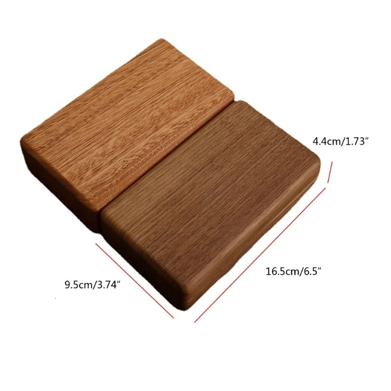 R2LE Portable Flannelette Jewelry Storage Box High-end Luxurious Black Walnut Vintage Necklace Earrings Portable Travel Case 250409