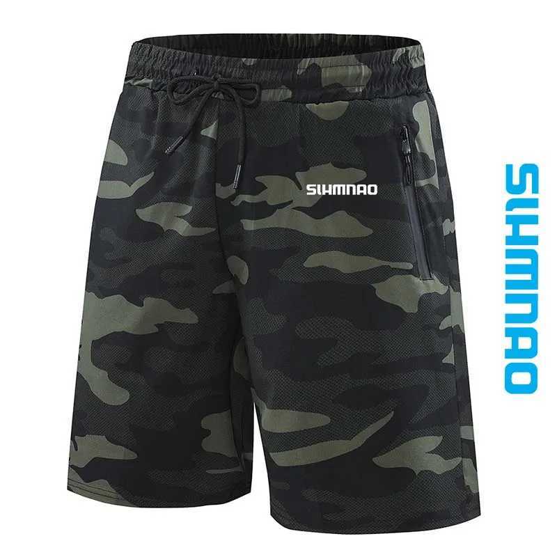 Summer 2025 mens outdoor sports running quick drying shorts cycling fitness casual one-fifth pants fishing pants X250410