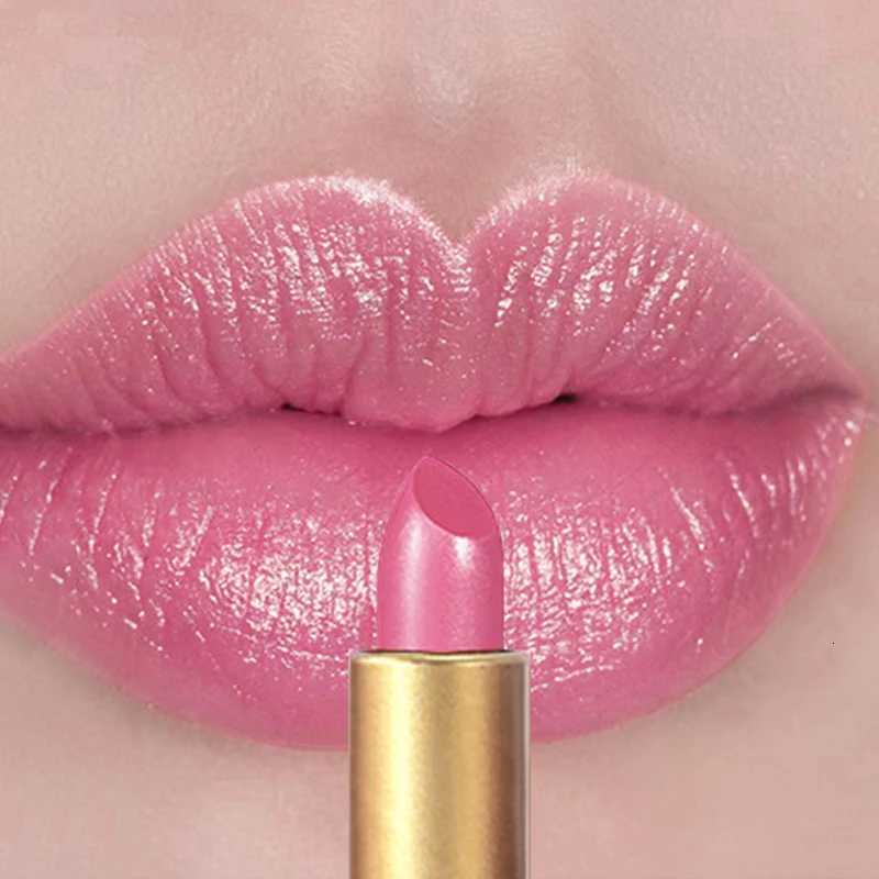 Shimmer Coral Metallic Lipstick Glitter Diamond Waterproof Lip Gloss High Pigment Shiny Sparkling Pearl Pink Lipstick CosmeticsT251110