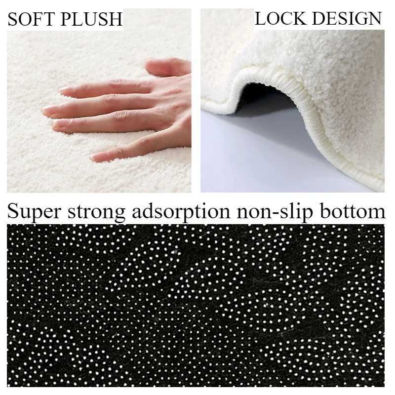 Irregular Bedroom Bedside Rug Soft Non-slip Floor Mat Carpet for Living Room Sofa Coffee Table Plush Bathroom Footmat Tapis Y251110