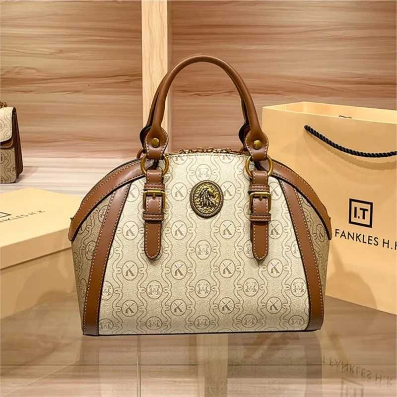 Womens handbag fashionable and luxurious brand handbag new 2025 high-end leather shoulder bag designer retro crossbody bag K251110