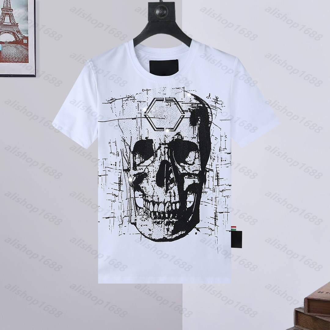 5A 2025 Designer Men's New T-shirt Skull Diamond T-shirt Short Sleeve 3D Letter Design Brown Bear Printed T-shirt O-Neck High Quality Skull T-shirt Tops tees