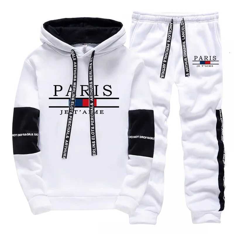 Fashion Mens Tracksuit Print Casual Sweatshirts Outdoors Sports Jogging Mens Clothing Single Piece Hoodie Pants Daily Streetwear W251110