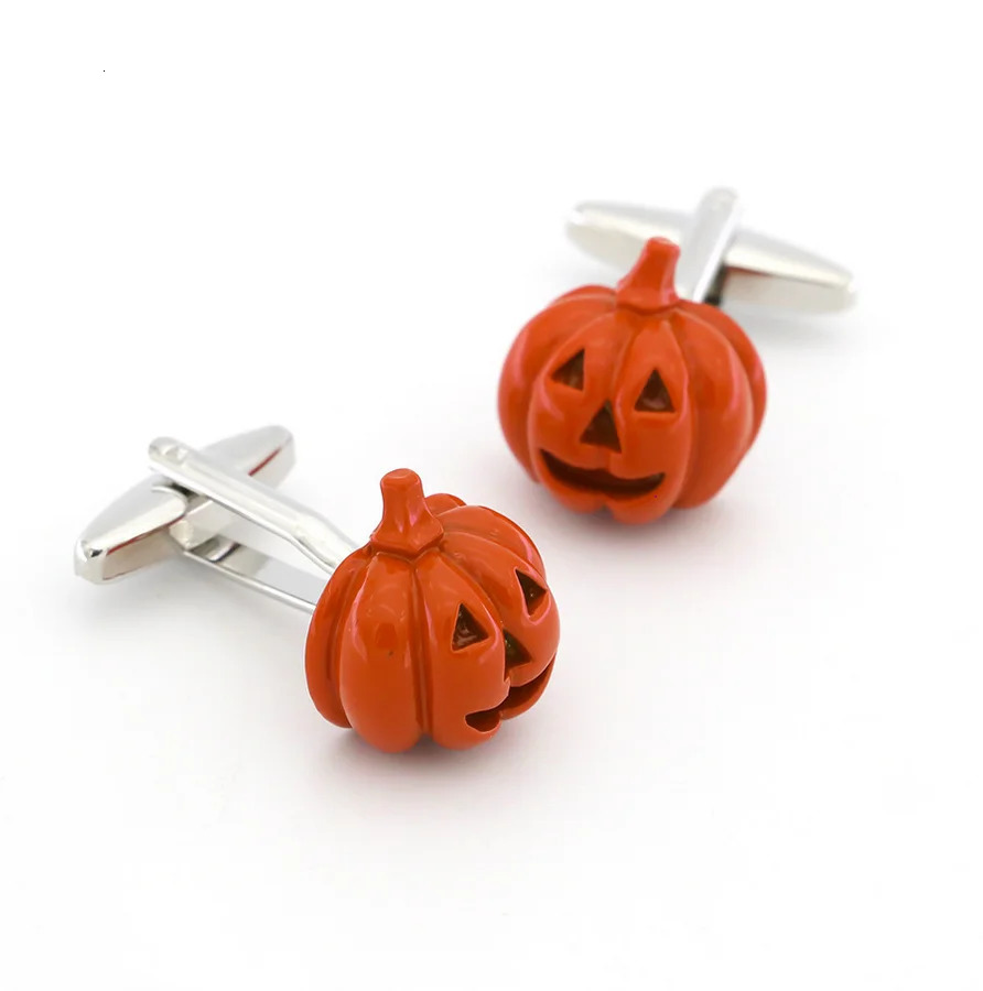 10pairslot All Saints Day Red Tomato Pumpkin Cufflinks Enamel Squash Cuff Links Halloween Gift Mens Jewelry Wholesale 250409