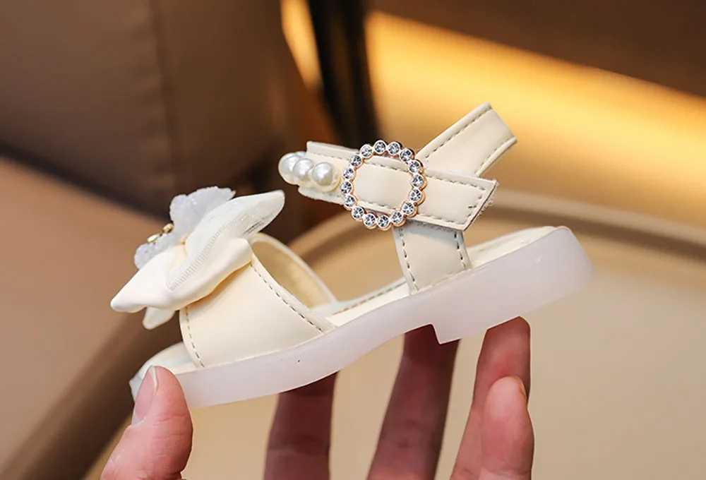 Summer Princess Baby Sandals Cute Bear Bow Fashion Preschool Shoes Soft soled Breathable Casual Baby Shoes Z250410
