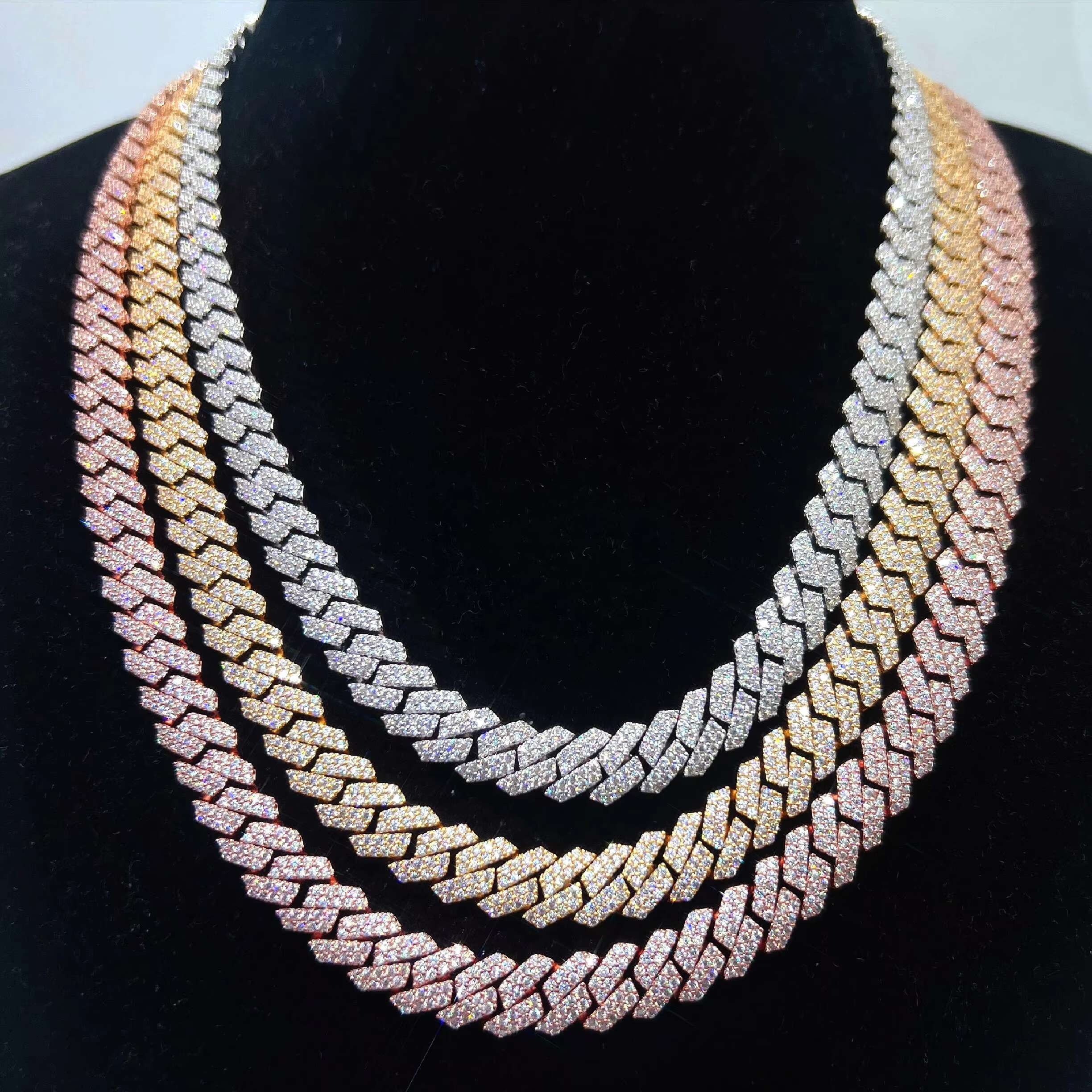 Pass tester sier necklace VVS boutique jewelry chilled 8mm 10mm women's bracelet hip-hop moissanite Cuban chain