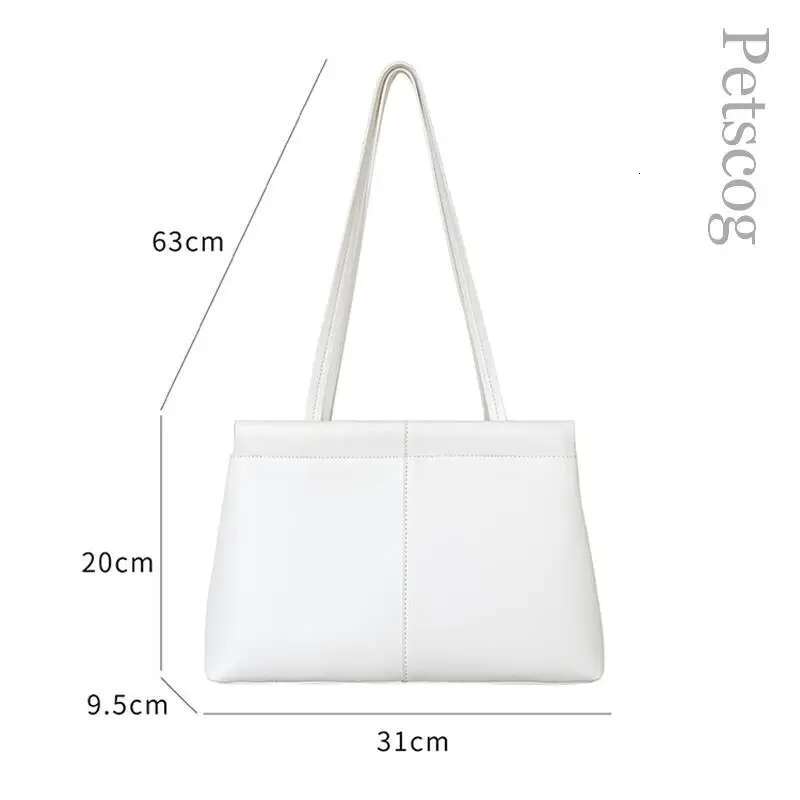 Vintage Pu Leather Shoulder Bag Large Capacity Casual Tote Handbags Fashion Elegant Office Bags For Women 2023 Bolso