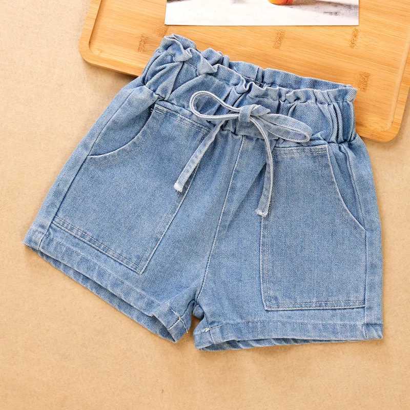 Girls Summer Jeans Heart Pattern Girls Short Jeans Latest Childrens Jeans Casual Sled Childrens Clothing 4 6 8 10 12 14 Years Old Z250410