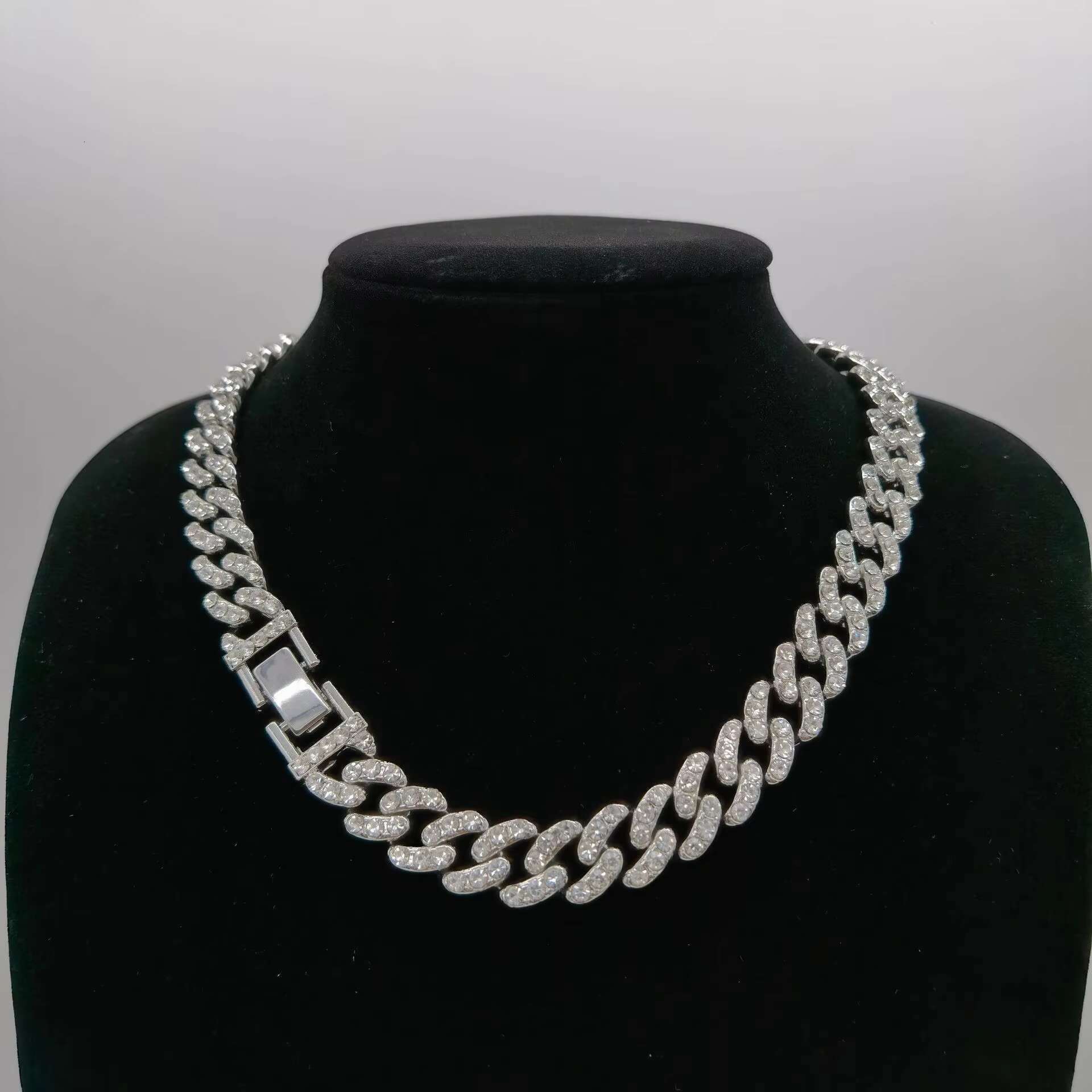 13mm Hip Hop Full Dia Cuban Chain Men's Necklace