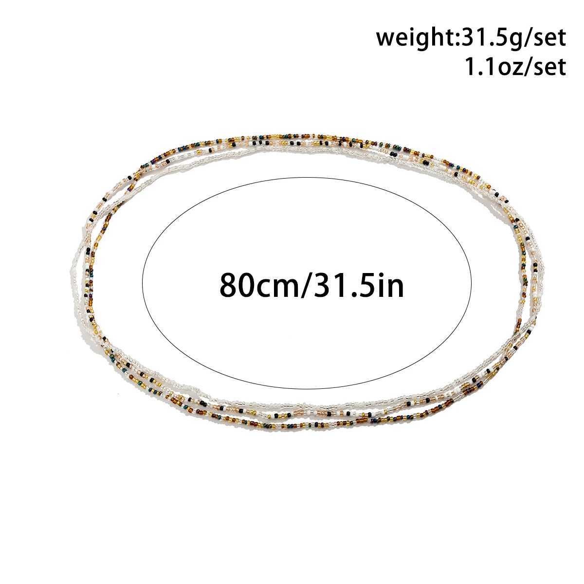 Ingemark 3Pcs Bohe waist bead belly strap chain suitable for Wen Wed brides sexy summer bikini elastic jewelry Y2K accessories X250410