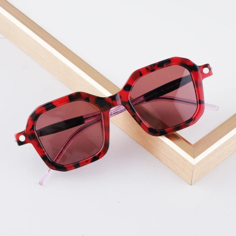 KUB Maske P9 Acetate Sunglasses Mens Handmade Irregular Square German n High end Fashion Classic Women 250410