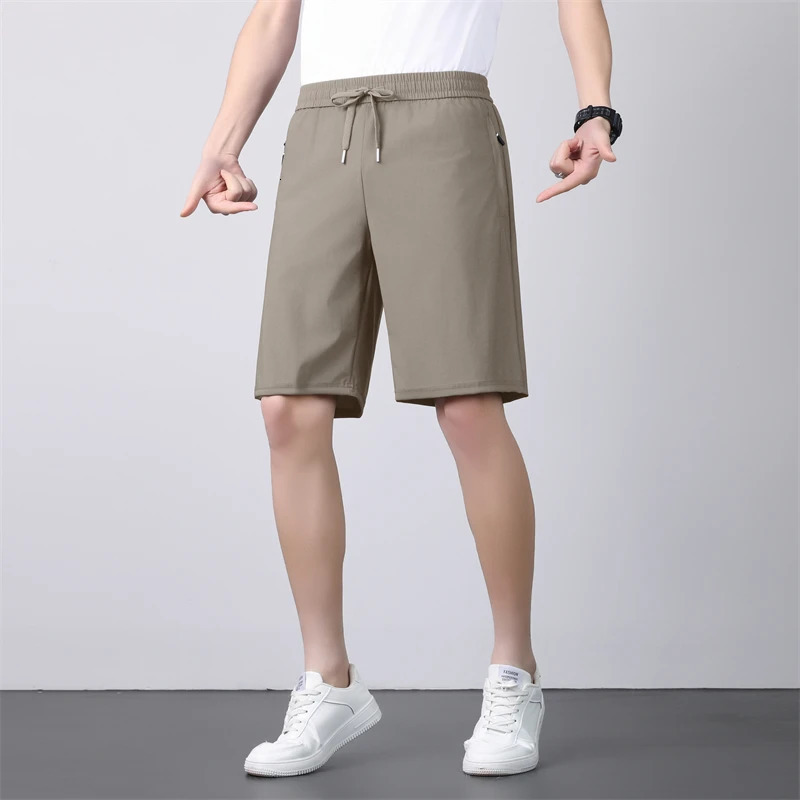 Ice silk shorts mens and mens loose quick drying casual pants 250410