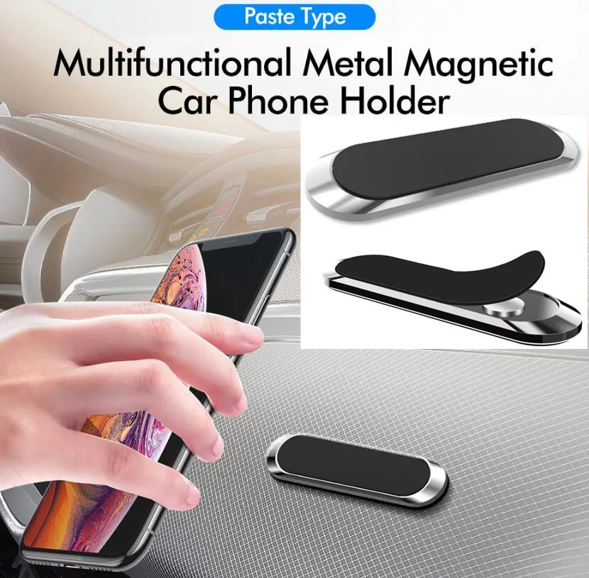F6 Magnetic Car Phone Holder Mini Metal Plate Magnet Cell Phone Stand For Mobile Phone In Car Strong Magnet Adsorption Car Holder