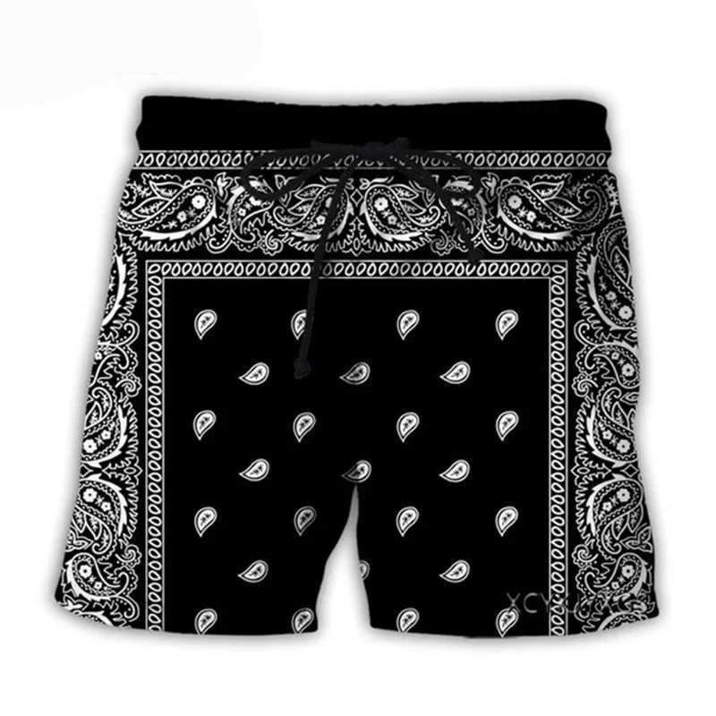 New 3D Printed Bandana Fashion Mens Shorts Plus Size S-7XL Street Clothing Commodity Shorts Mens Basketball Summer X250410