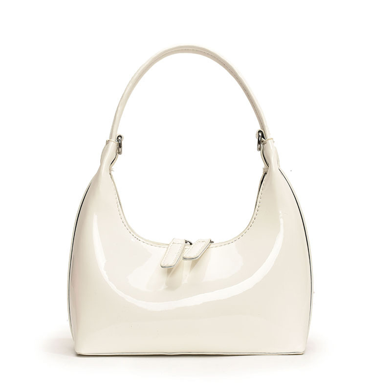 New Patent Leather Handbag Women, High-End Summer Versatile Underarm Bag, Niche Shiny PU Shoulder Bag for Women