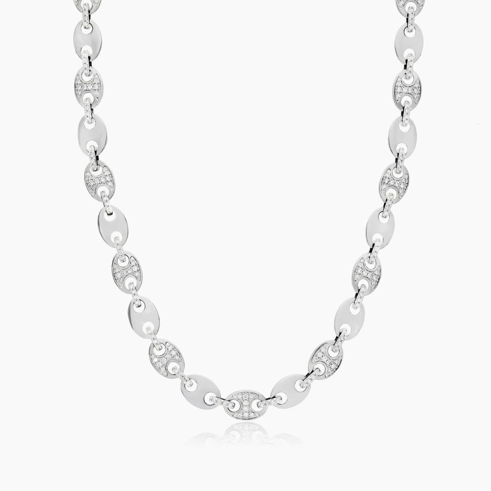 Elegant Tennis Style Moissanite Necklace With Sparkling Diamonds And Solid 925 Silver Fine Chain For Women Wear